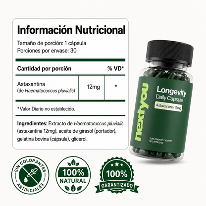 NextYou Longevity — Astaxantina 12mg