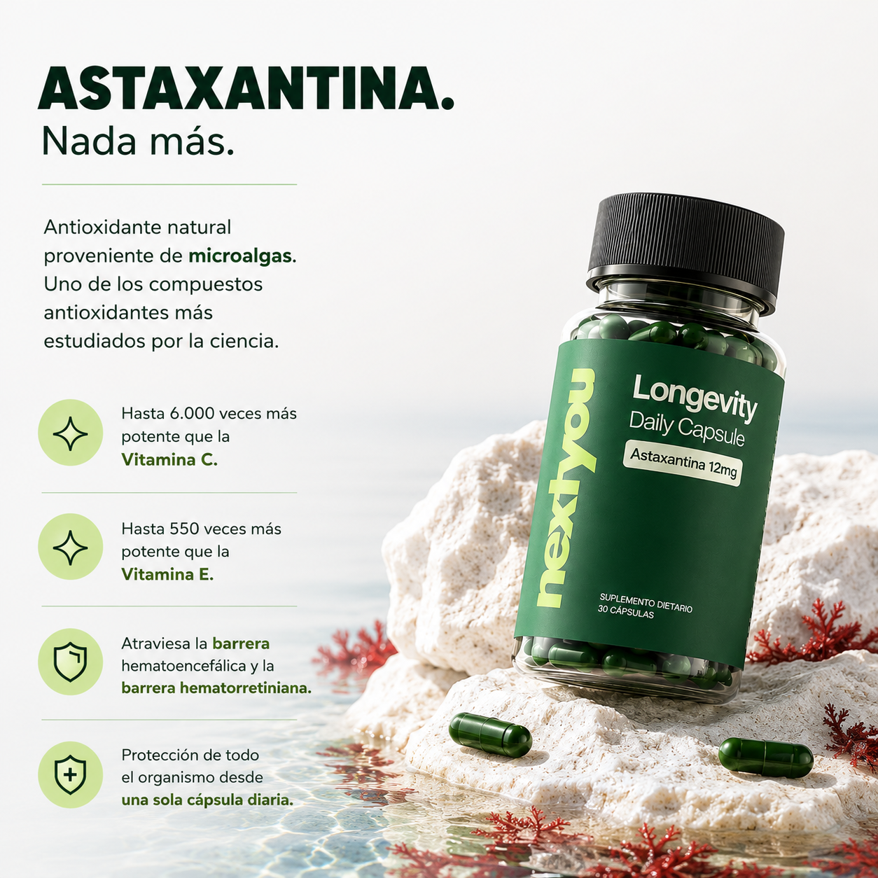 NextYou Longevity — Astaxantina 12mg